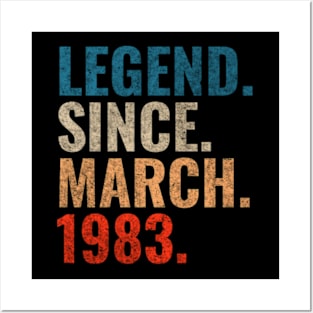 Legend since March 1983 Retro 1983 Posters and Art